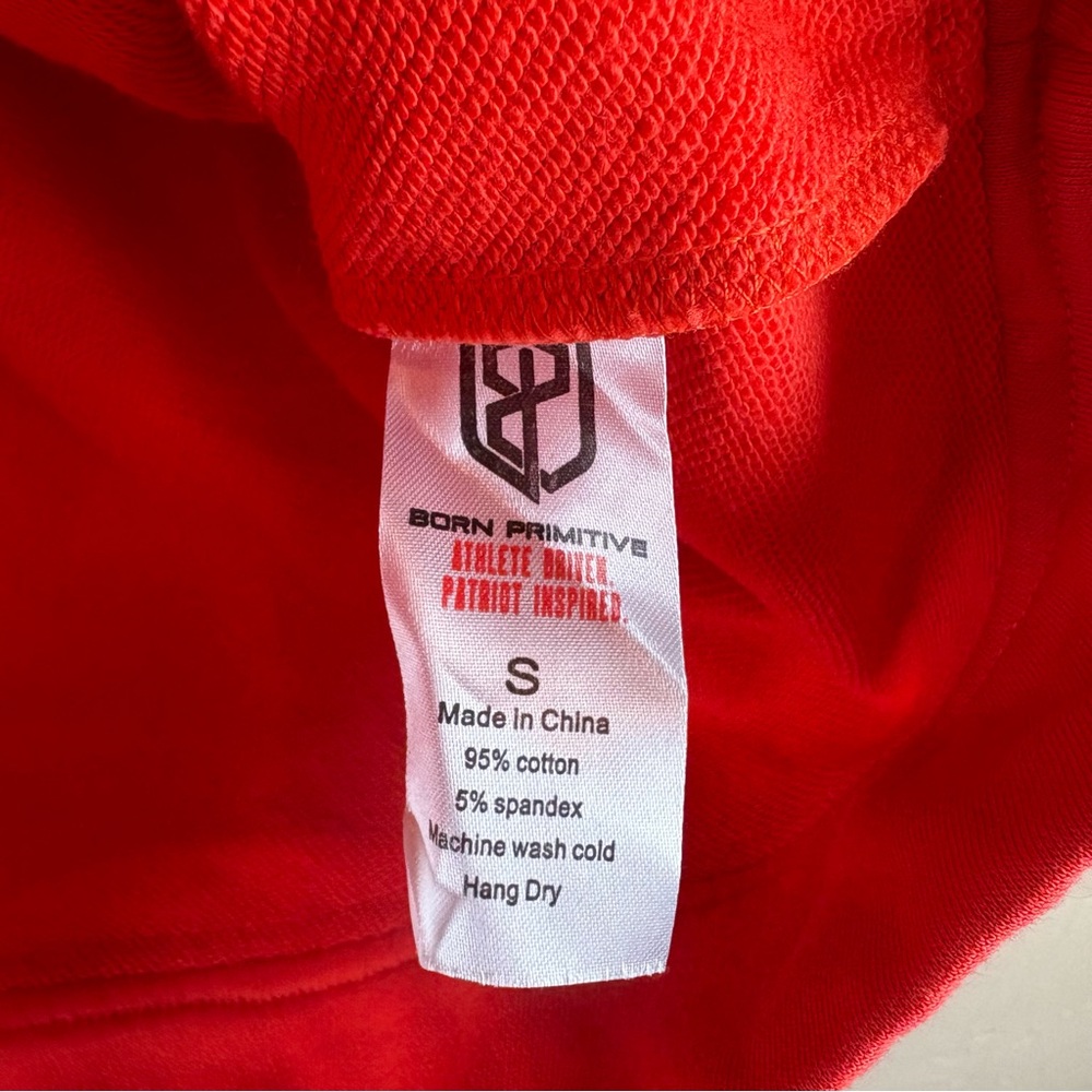 Born Primitive The Stitch Cropped Hoodie Sweatshirt Orange Women’s size small - Picture 12 of 13